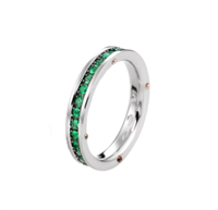 Ring Chimento Woman in White Gold Smeraldo 332847